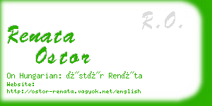 renata ostor business card